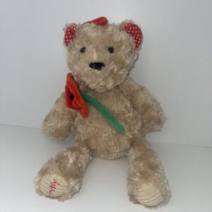 SCENTSY BUDDY, Poppy The Bear Holding Poppy Flower Bow Newborn Nursery Scent
